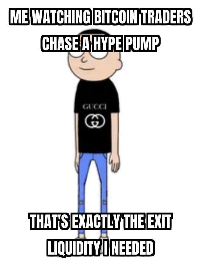 meme: bitcoin traders chase a hype pump