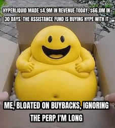 meme: hyperliquid made $4.9M revenue in 24h, $66.0M in 30 days